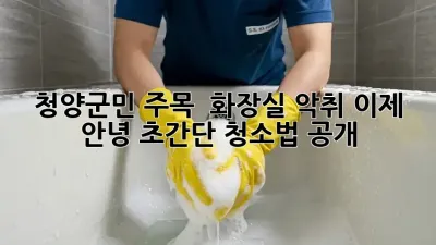 청양군민 주목! ✨ 화장실 악취, 이제 안녕! 초간단 청소법 공개 🚽